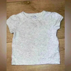 5/$10-Garanimals Baby Girl Grey Short Sleeve Shirt Size 3-6 Months
